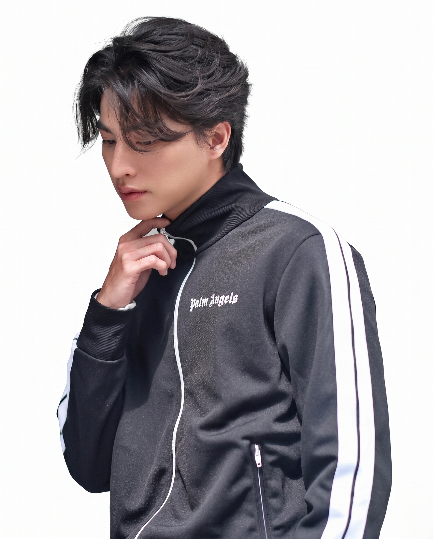 Palm Angels - Chaqueta de Chándal Classic Track con Bandas Blancas