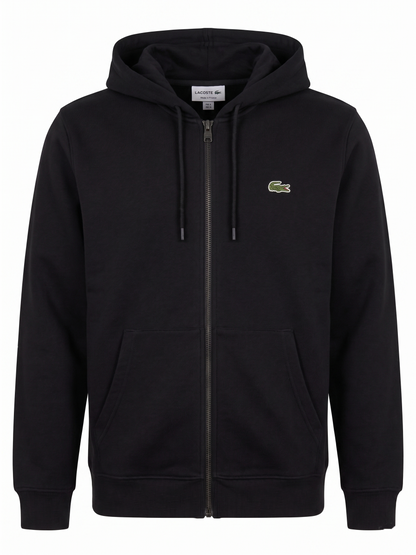 Lacoste "Essentials" Sport Black Zip Hoodie
