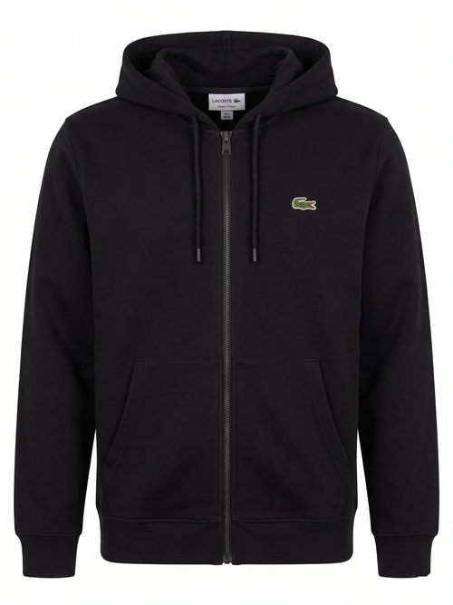Lacoste "Essentials" Sport Black Zip Hoodie