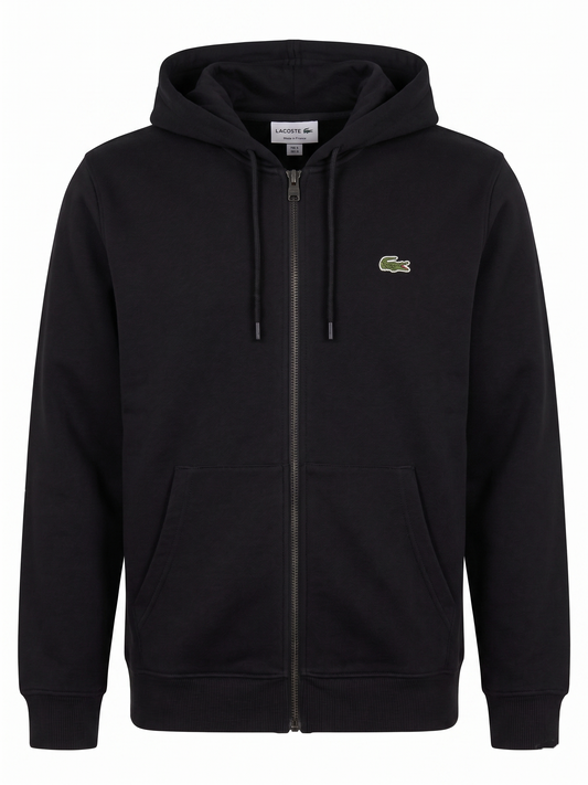 Lacoste "Essentials" Sport Black Zip Hoodie