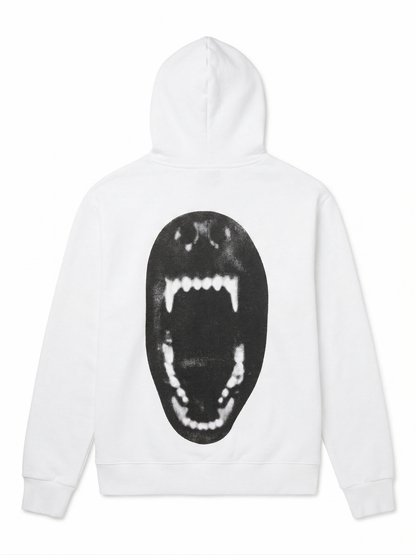 HUGO "Roar" White Graphic Hoodie