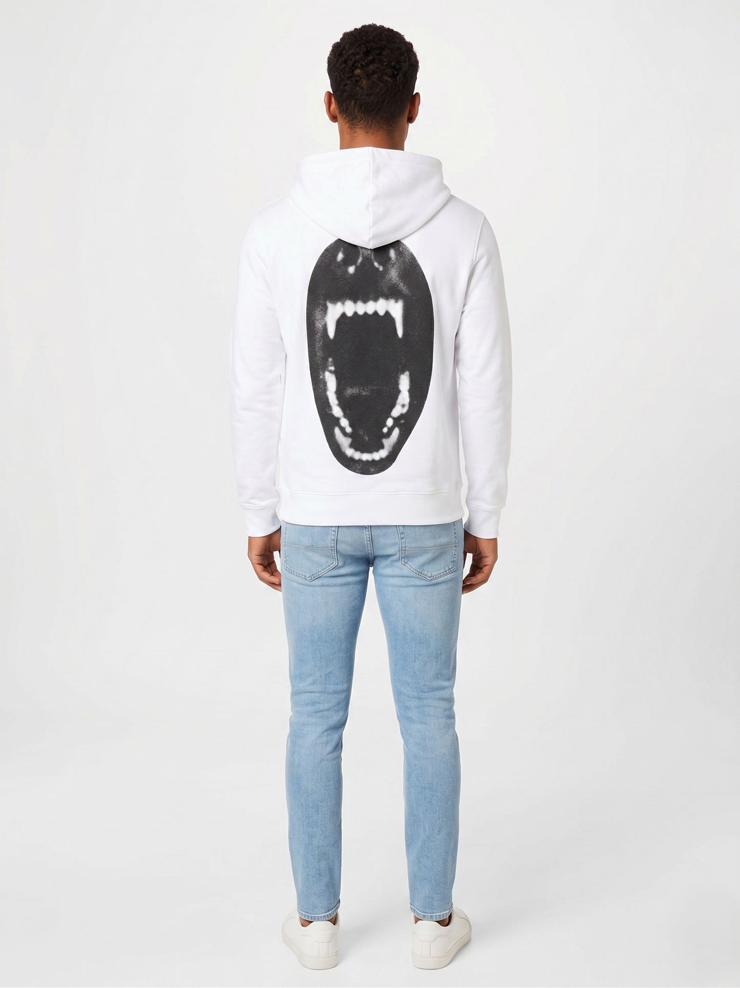 HUGO "Roar" White Graphic Hoodie