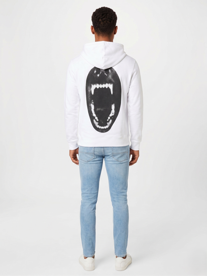 HUGO "Roar" White Graphic Hoodie