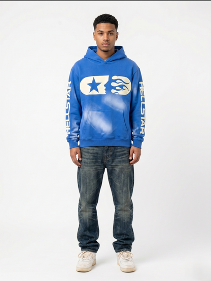 Hellstar "Blue Capsule" Sun-Faded Hoodie