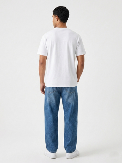 Balmain Retro Monogram Embroidered Tee – White