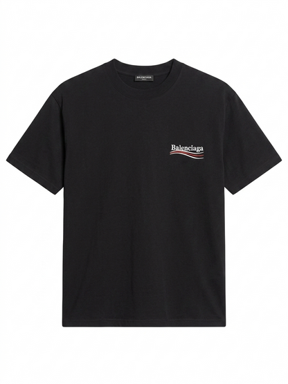 Balenciaga Political Campaign Graphic Tee – Black
