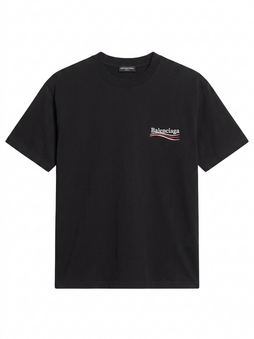 Balenciaga Political Campaign Graphic Tee – Black