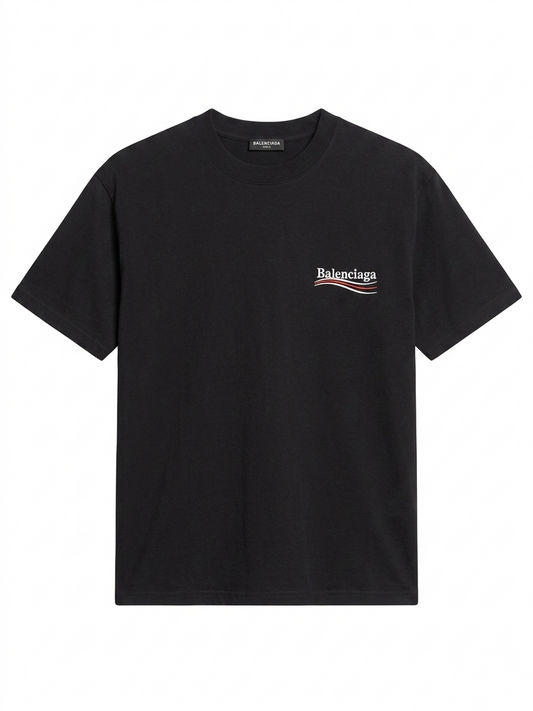 Balenciaga Political Campaign Graphic Tee – Black