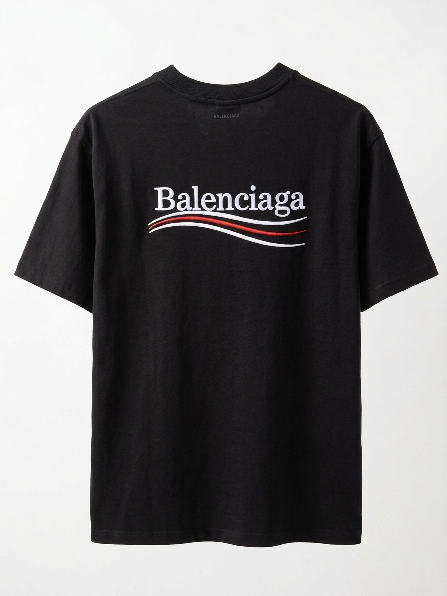 Balenciaga Political Campaign Graphic Tee – Black