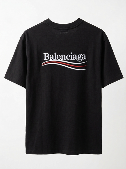 Balenciaga Political Campaign Graphic Tee – Black